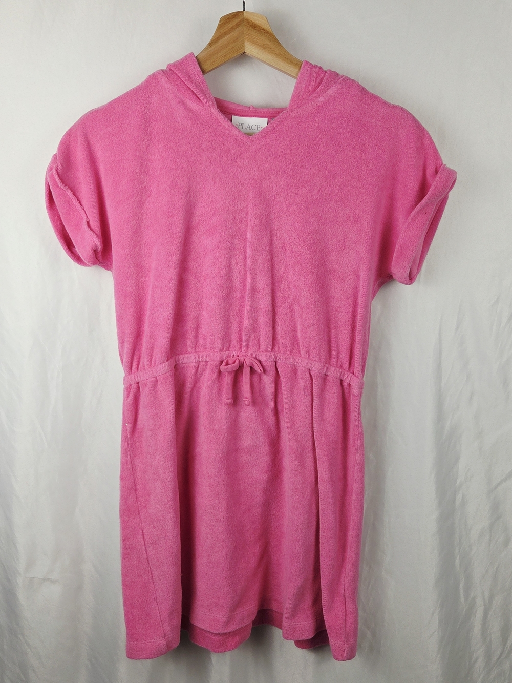 The Children's Place Girl Pink Hooded Terry Beach Pool Cover Up Size 14 XL